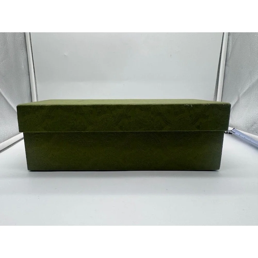 Gucci Green Damask Shoe Box with Dust Bag and Care Booklet Luxury Storage